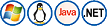 Windows, Linux, Java, .Net